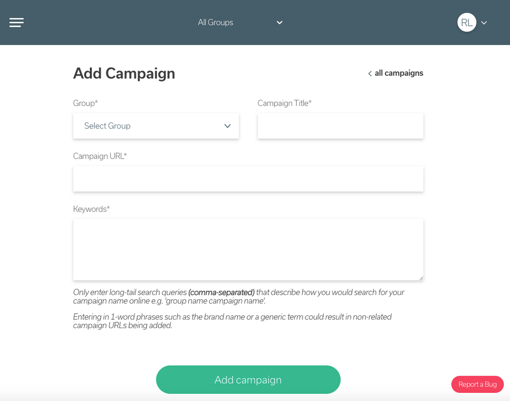 Adding Campaigns